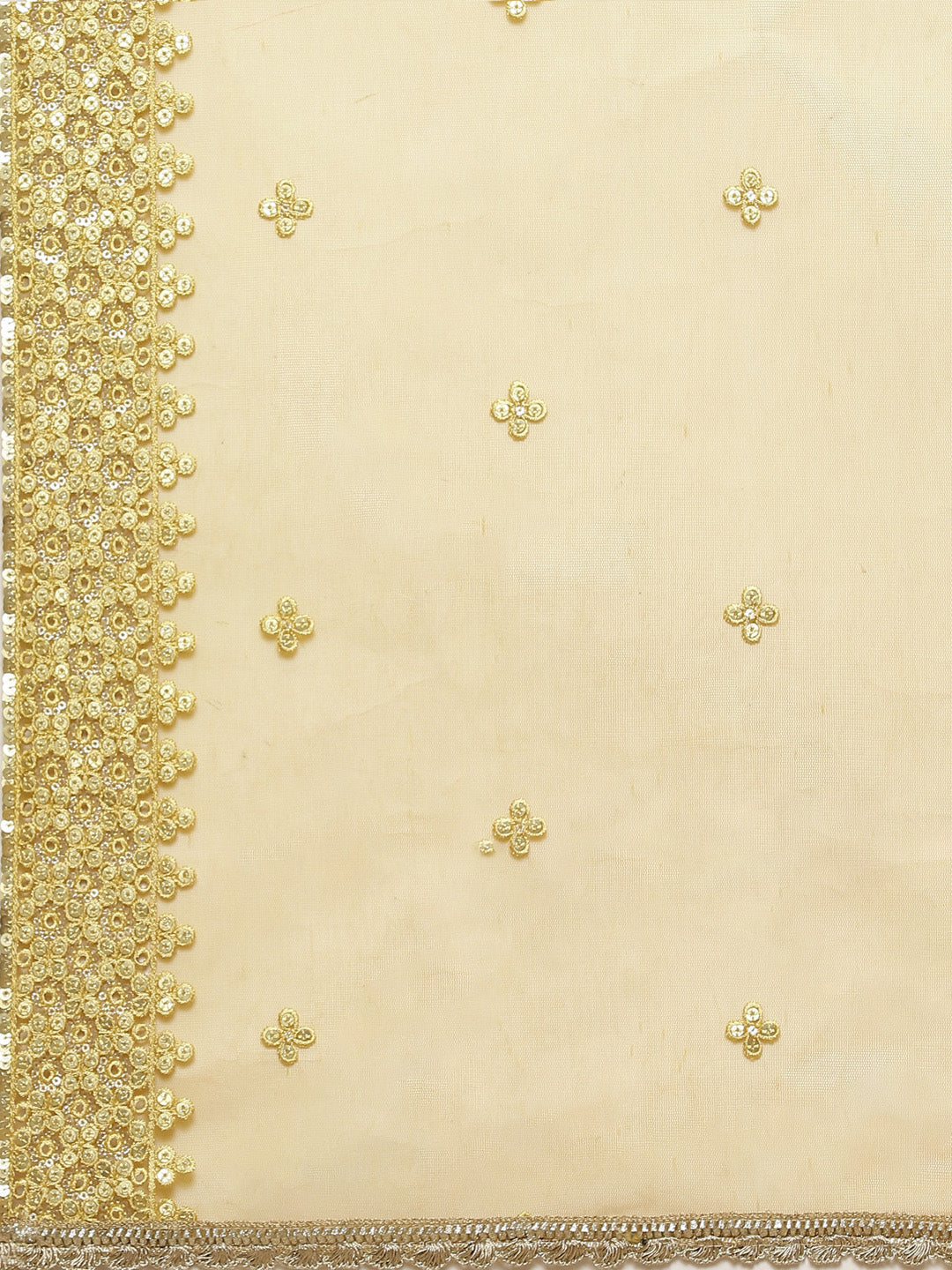 Zari Jaal Chanderi Stitched Salwar Kameez With Net Dupatta