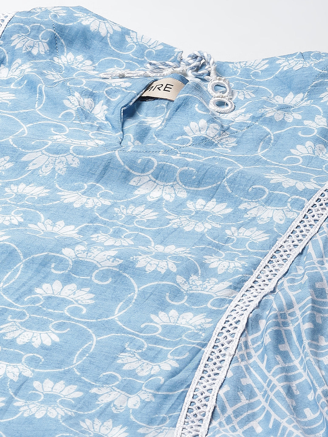 Floral Printed Muslin Kurta
