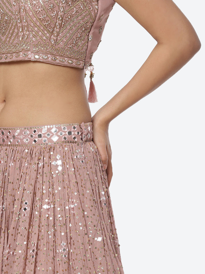 Sequence Work Georgette Lehenga With Choli And Net Dupatta