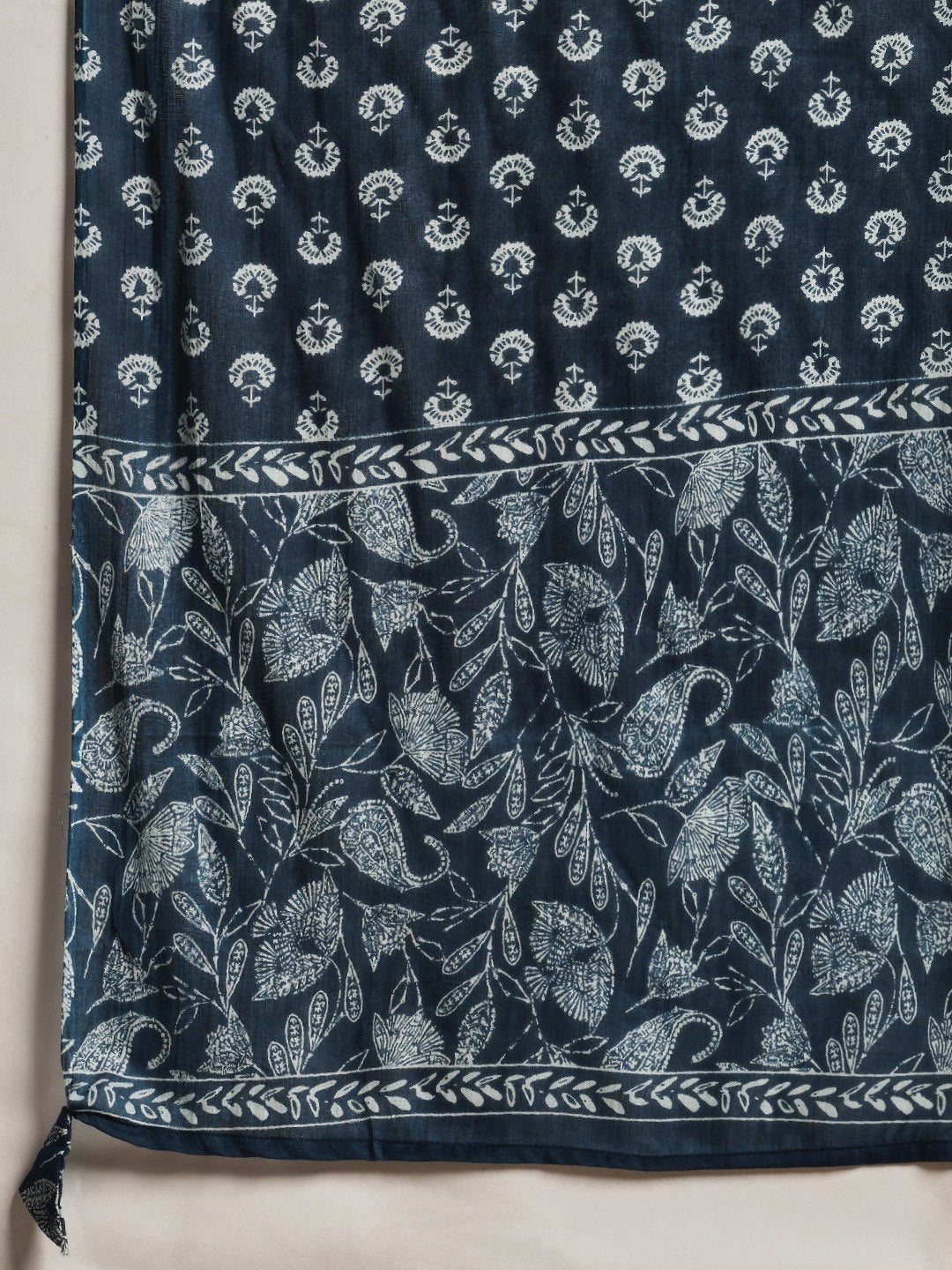 Printed Cotton Kurta With Pant &amp; Dupatta
