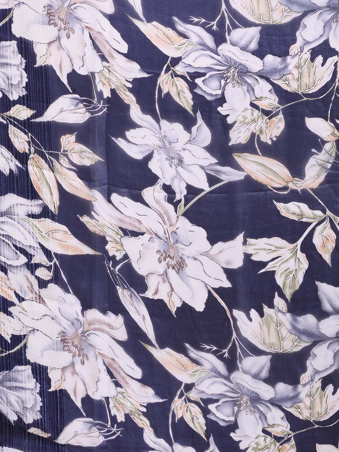 Floral Printed Georgette Saree