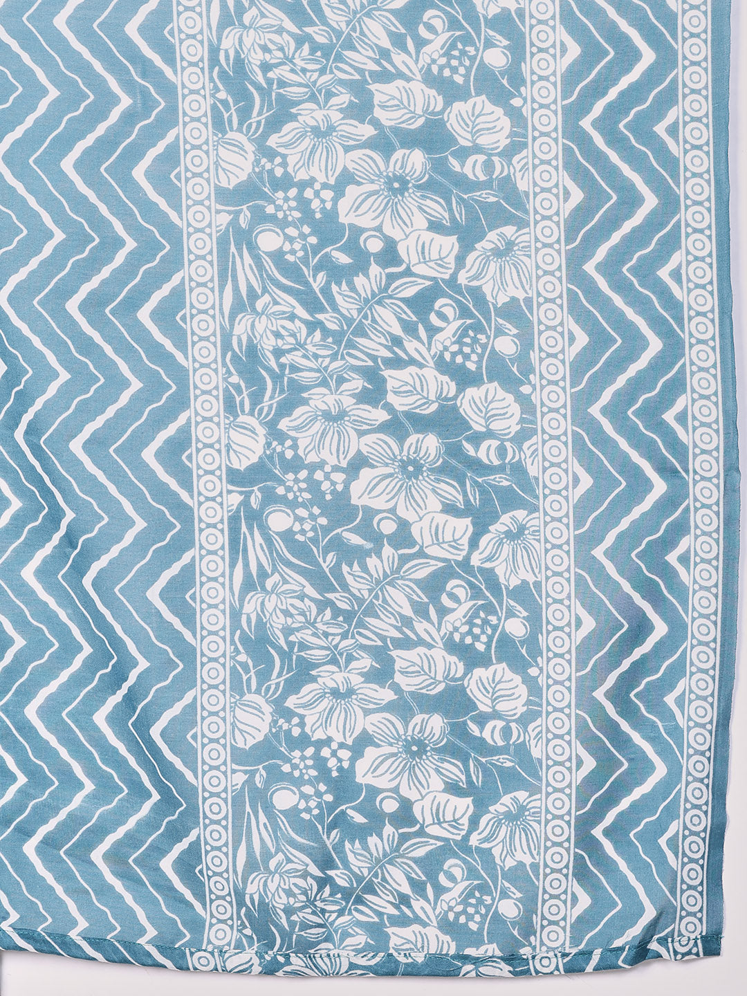 Printed Cotton Blend Kurta With Pants &amp; Dupatta