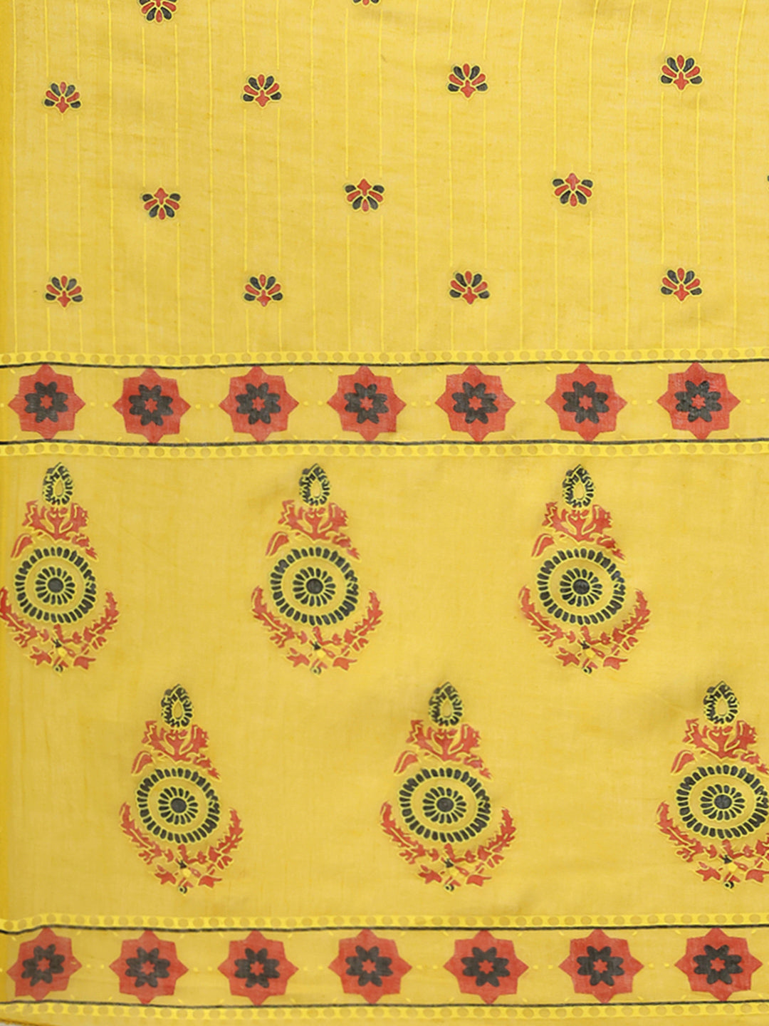 Printed Cotton Blend Kurta With Pants &amp; Dupatta