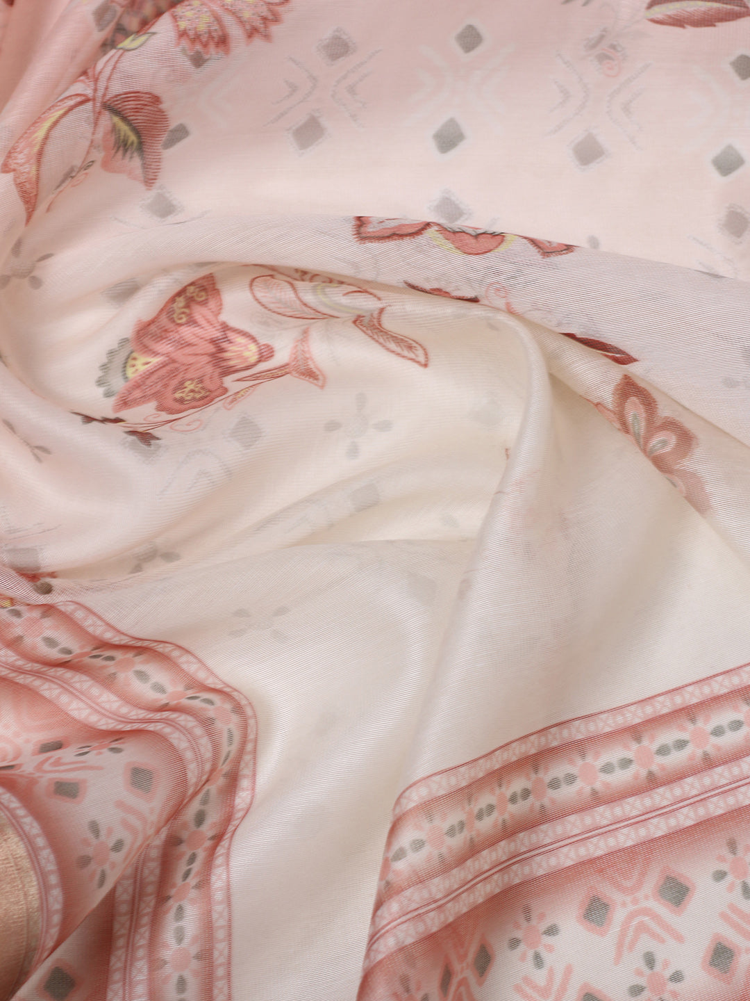 Embroidered Chanderi Kurta With Pant &amp; Dupatta