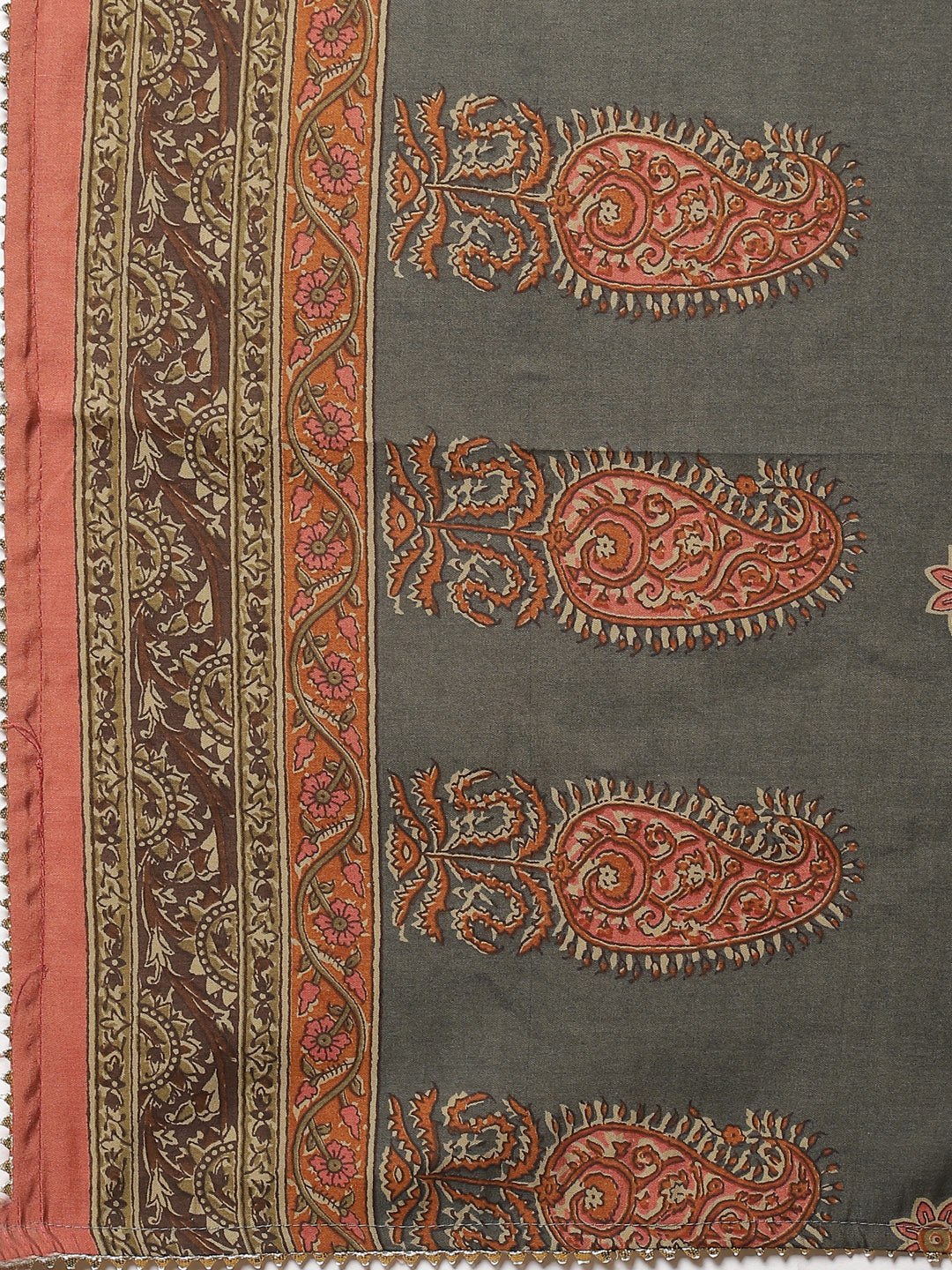 Cotton Muslin Printed Straight Kurti with Pant and Dupatta