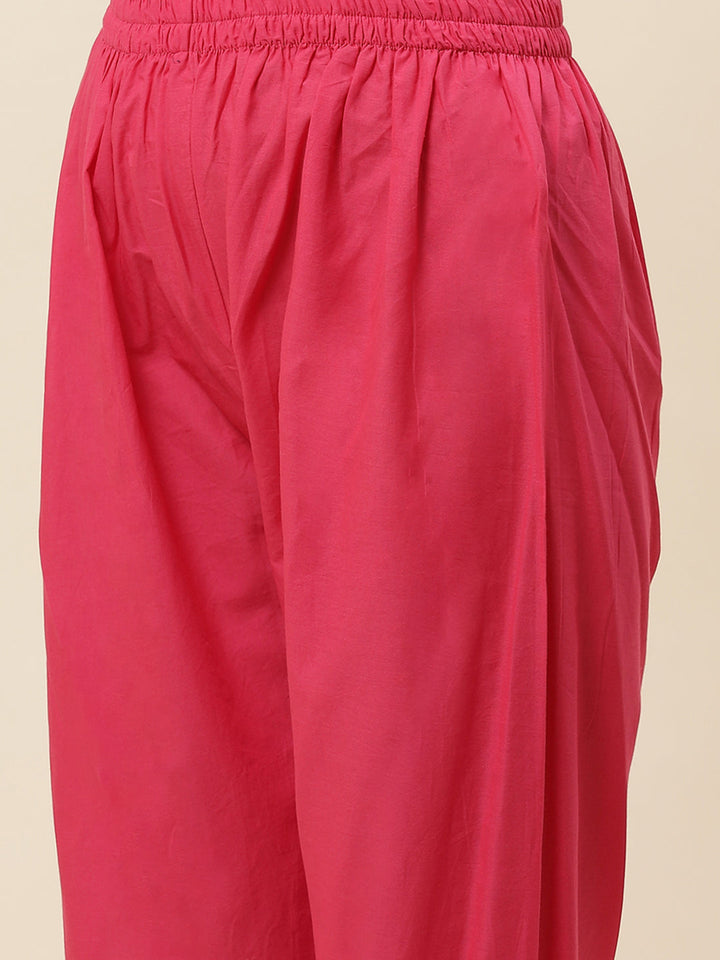 Bandhani Printed Chanderi Kurta With Pants &amp; Dupatta