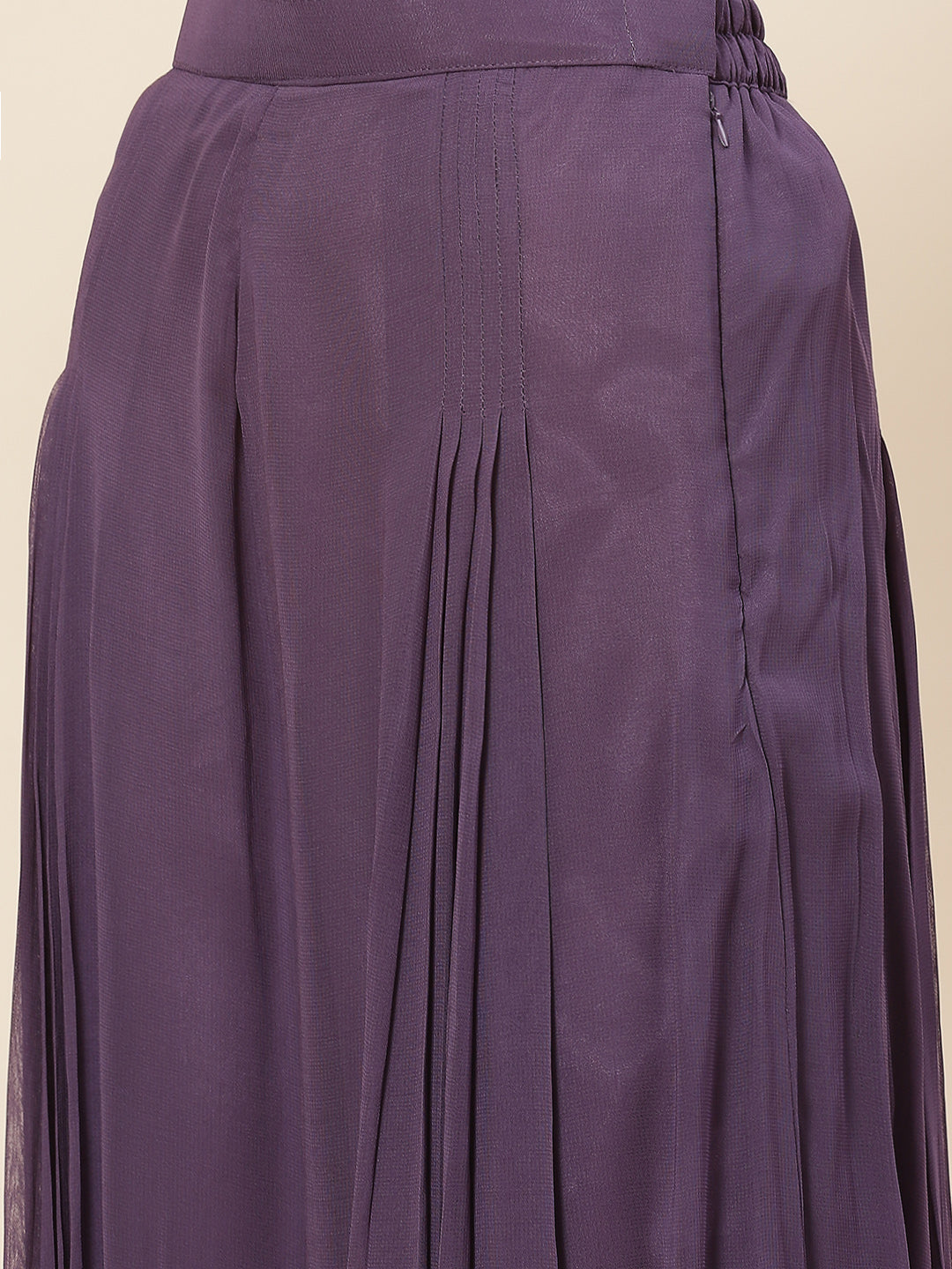 Embroidered Georgette Kurta With Palazzo &amp; Dupatta