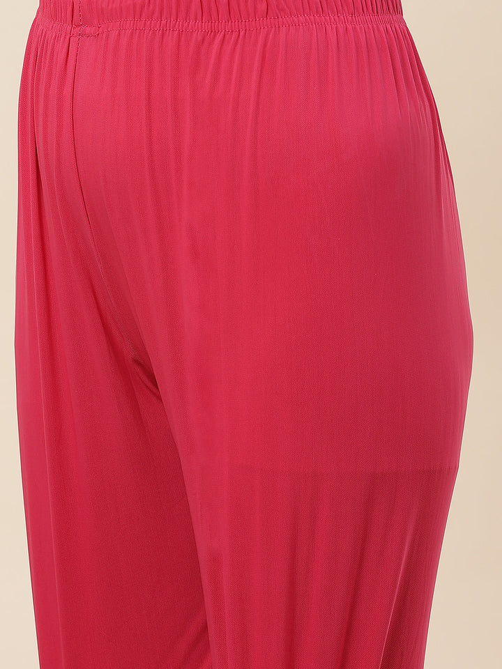 Sequin Embroidered Georgette Kurta With Pants &amp; Dupatta - meena bazaar