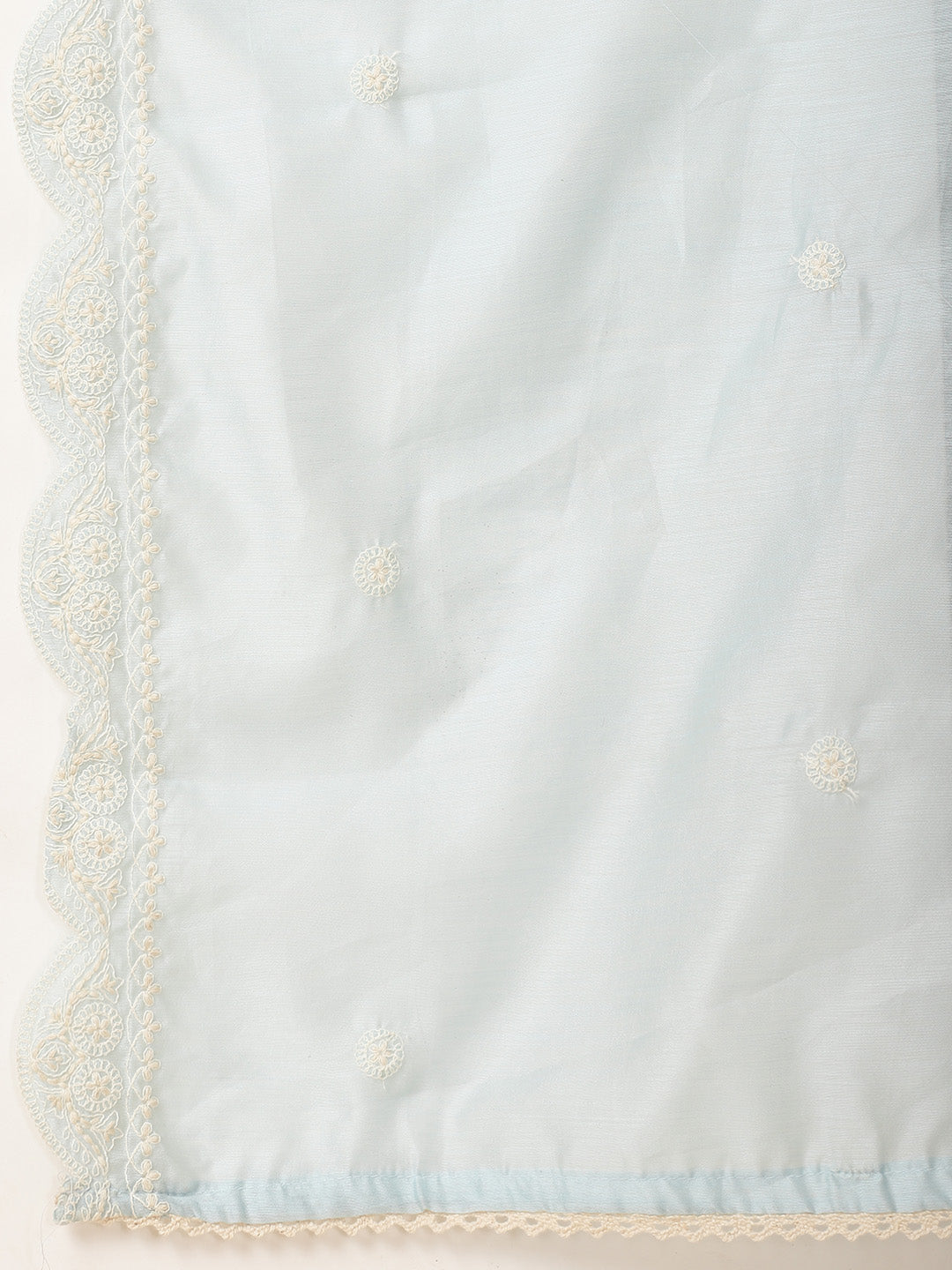 Booti Embroidery Chanderi Kurta With Pants &amp; Dupatta