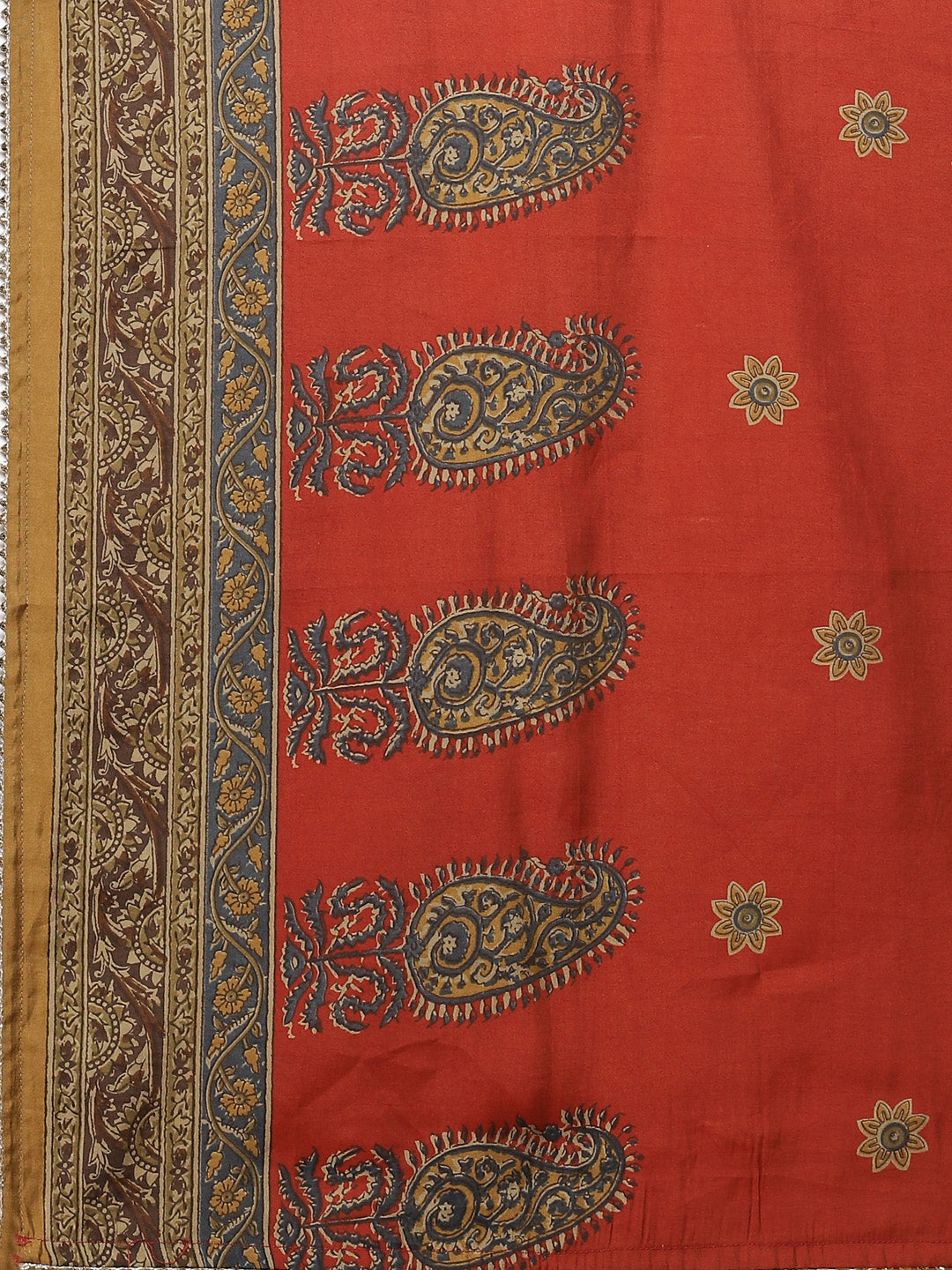 Cotton Muslin Printed Straight Kurti with Pant and Dupatta