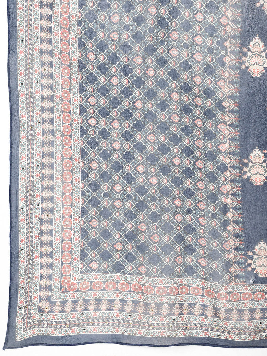 Digital Printed Crepe Kurta With Palazzo & Dupatta