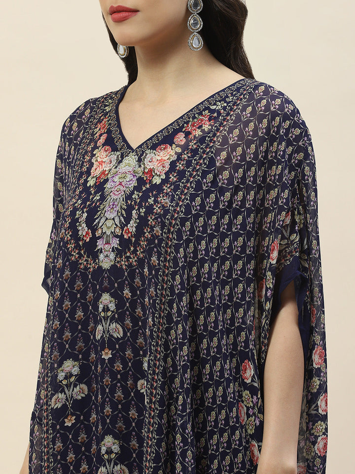 Digital Print Georgette Kaftan Kurta