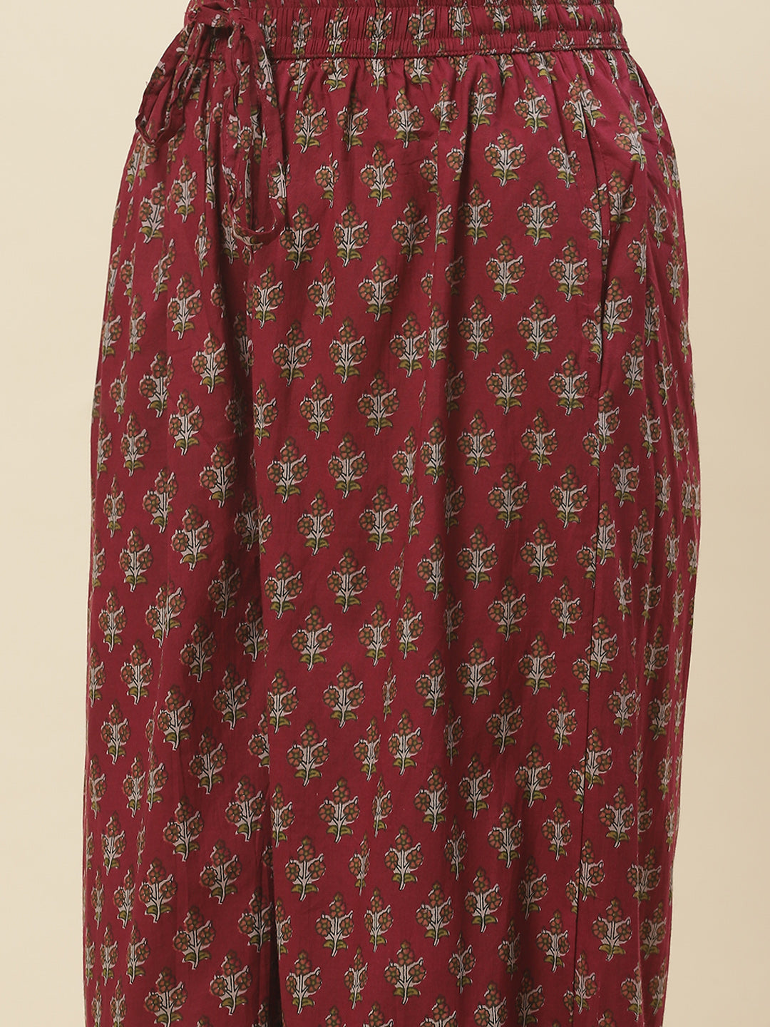 Printed Cotton Kurta With Pants