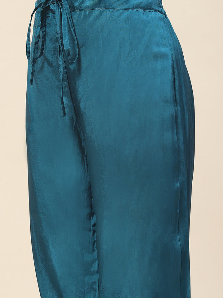 Floral Printed Muslin Kurta With Pants