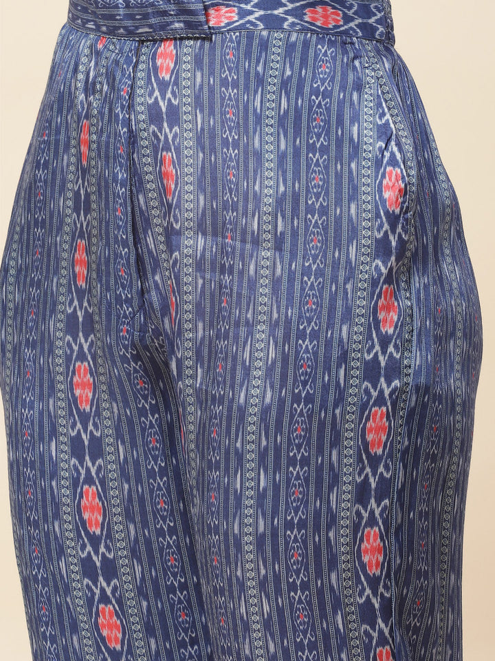 Printed Muslin Kurti With Pants