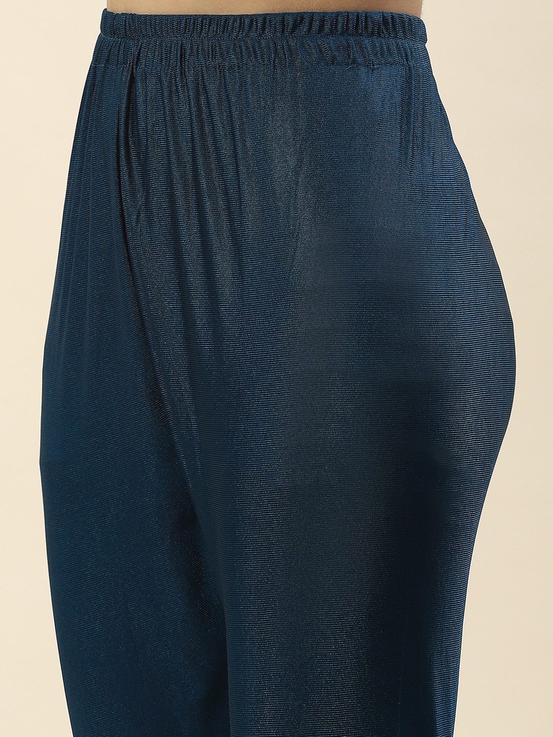 Sequin Embroidery Georgette Kurta With Palazzo &amp; Dupatta