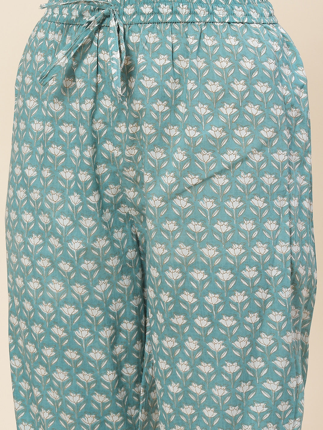 Printed Cotton Kurta With Pants