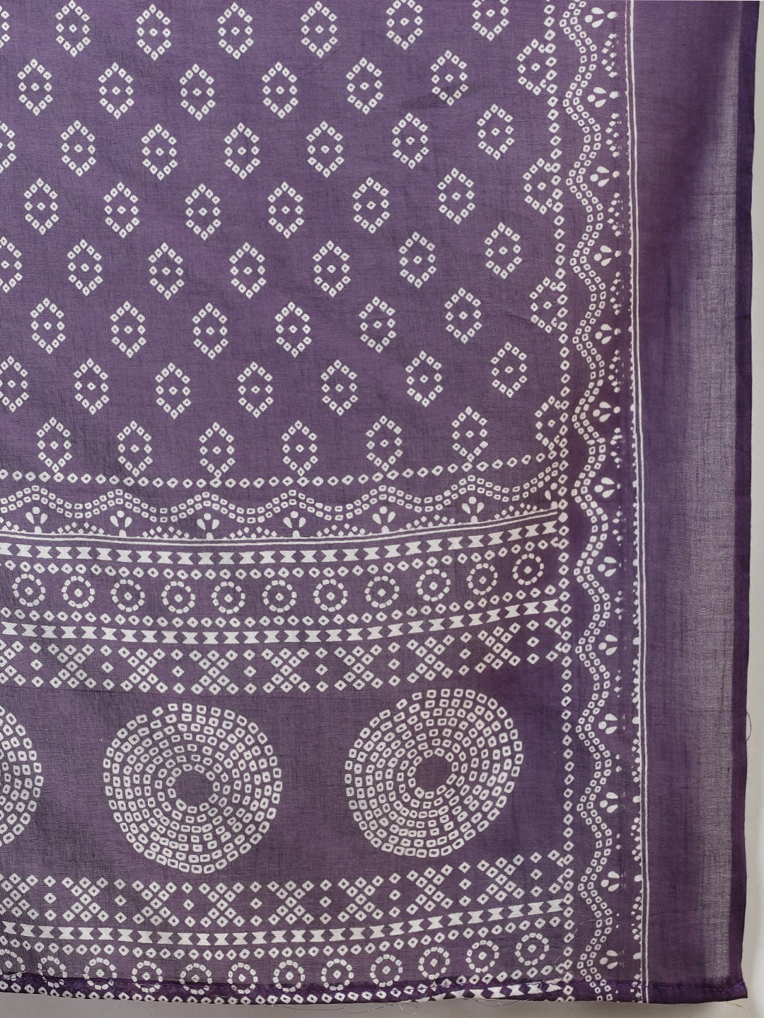 Printed Cotton Blend Kurta With Pants &amp; Dupatta