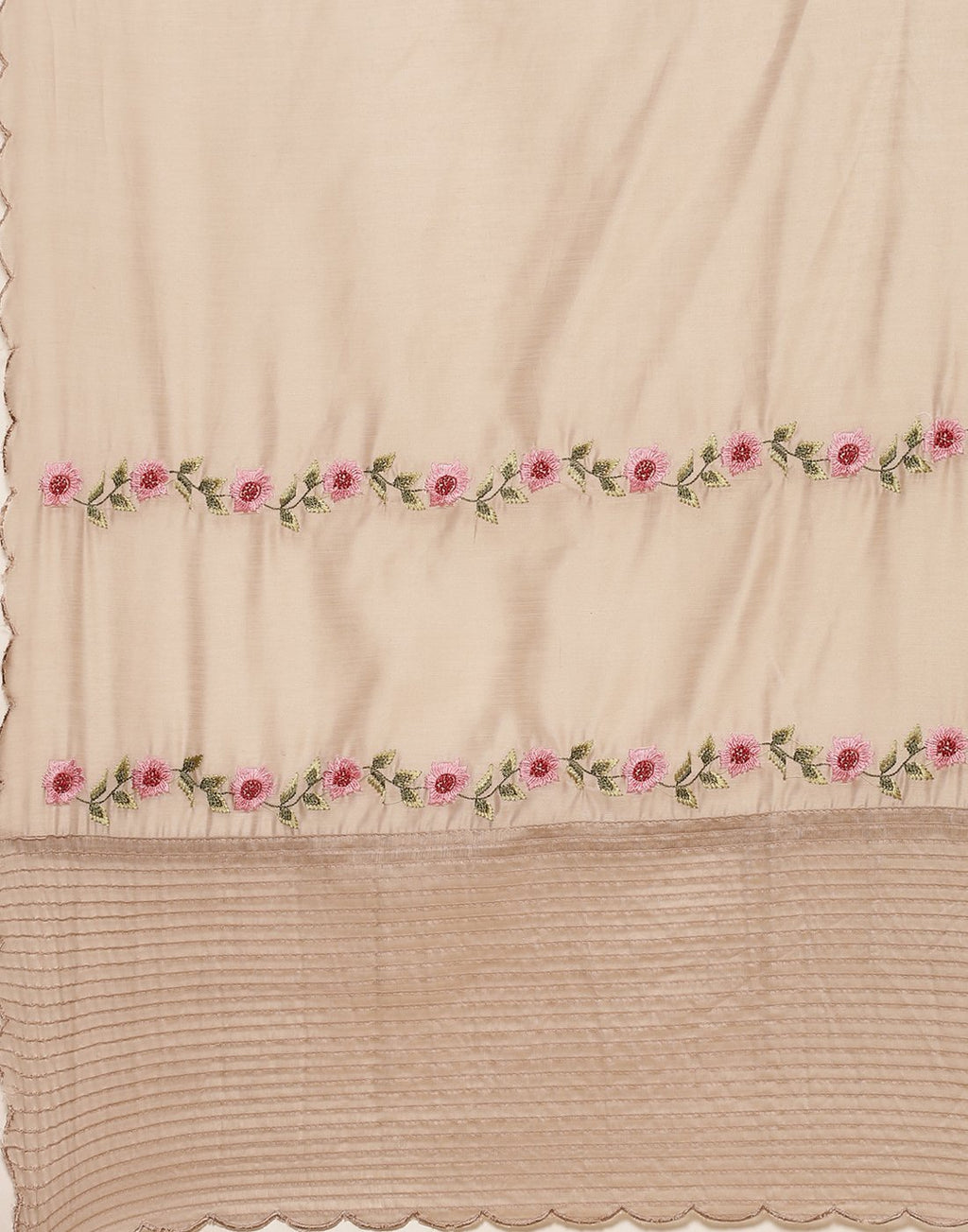 Embroidered Cotton Chanderi Salwar Kameez Stitched Suit With Chanderi Dupatta