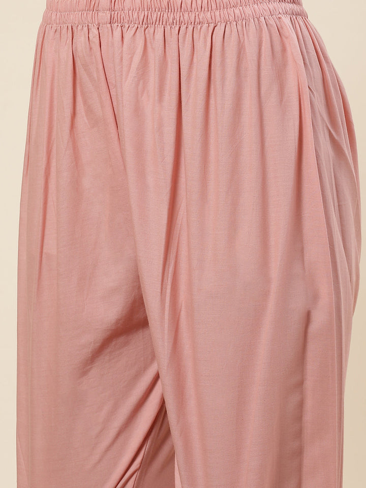 Embroidered Chanderi Kurta With Pants