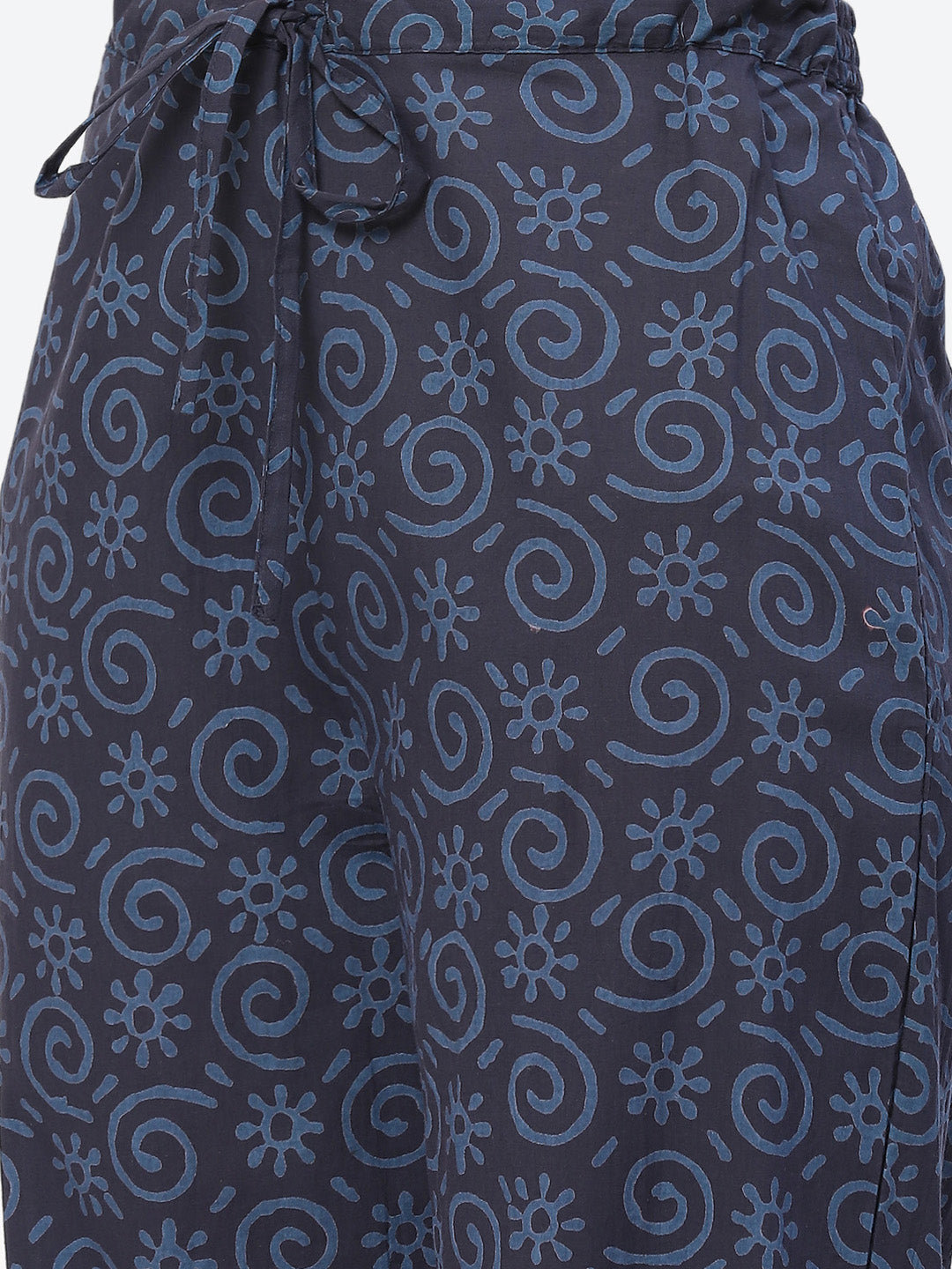 Printed Cotton Kurti With Pant And Printed Dupatta