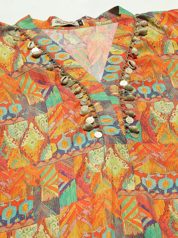 Printed Muslin Kurta With Pants