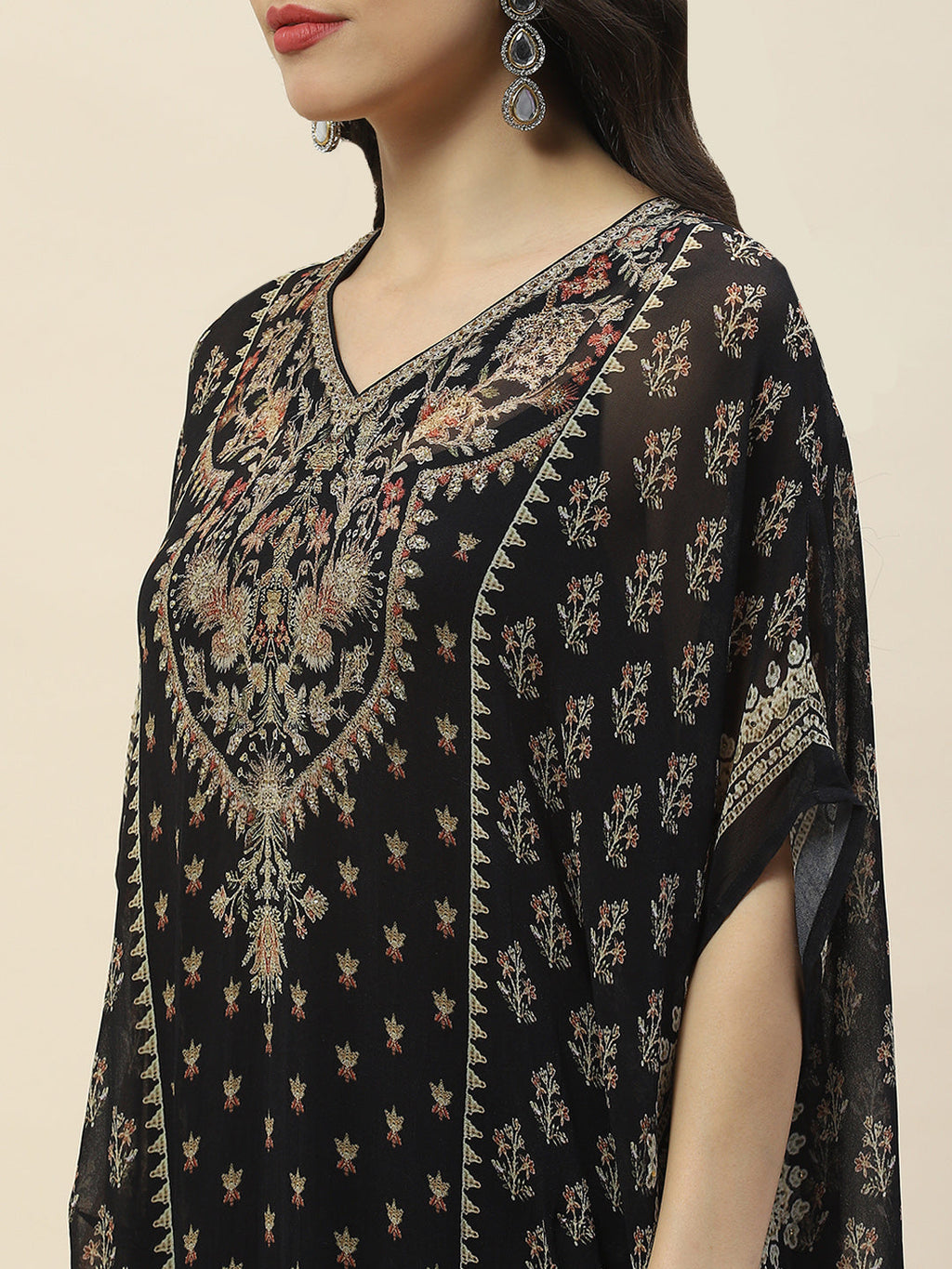 Digital Print Georgette Kaftan Kurta