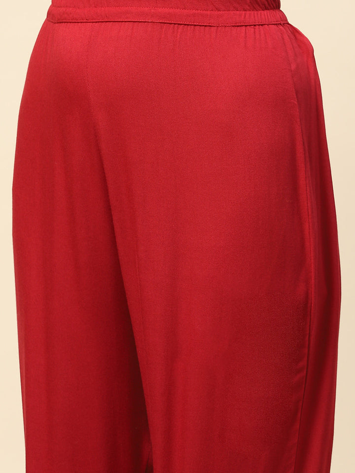 Resham Jaal Woven Pashmina Kurta With Pants &amp; Jacket