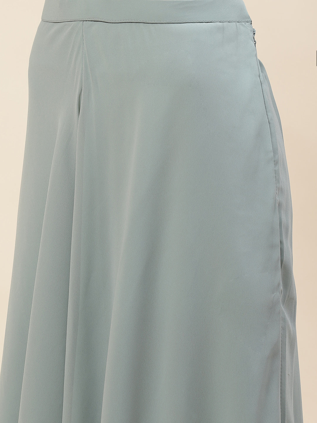 Zari Embroidered Booti Georgette Kurta With Palazzo &amp; Dupatta