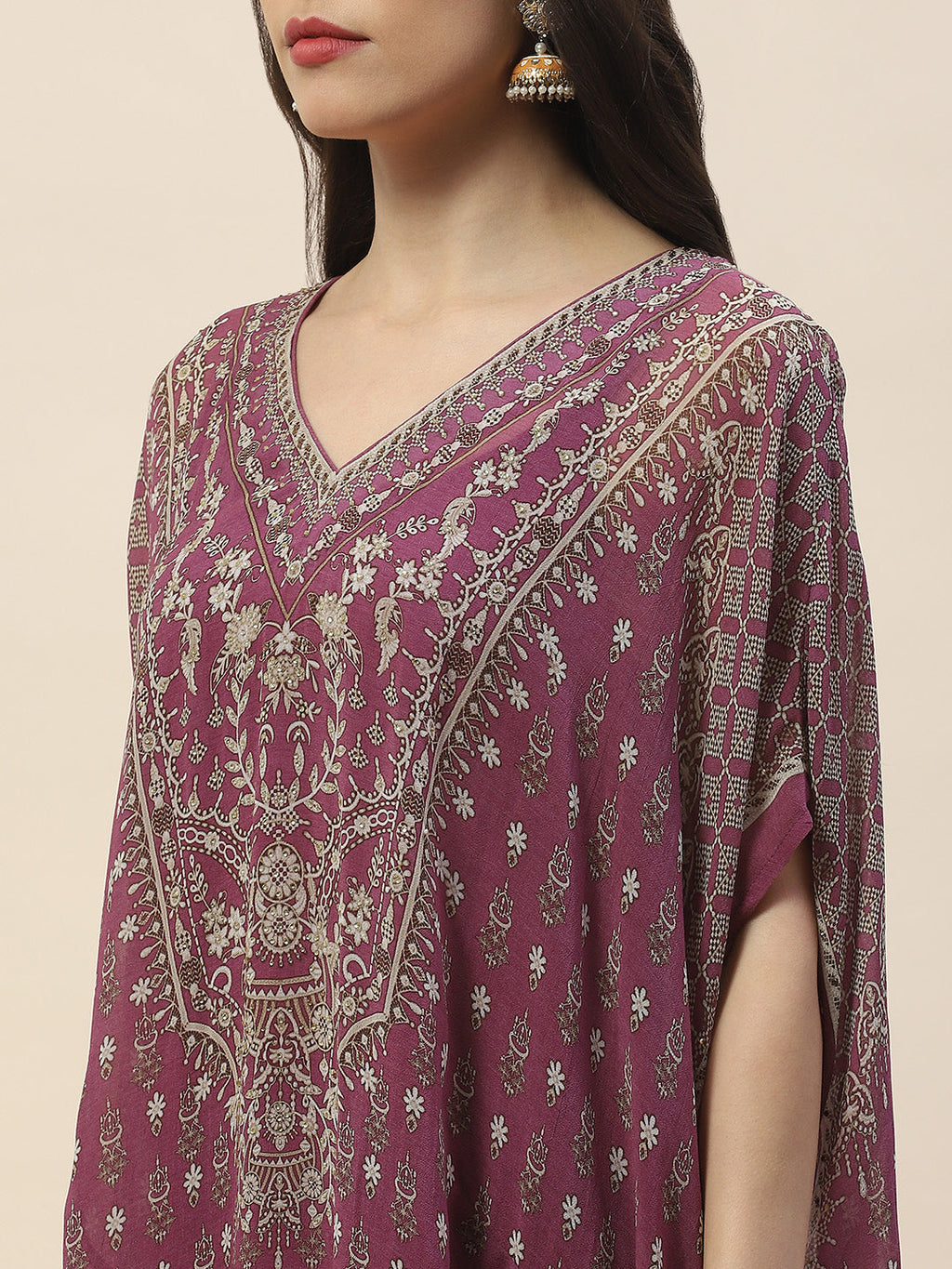 Digital Print Georgette Kaftan Kurta
