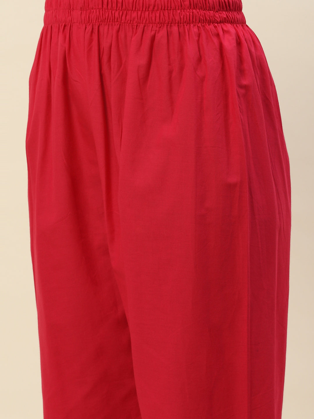 Printed Gota Work Chanderi Kurta With Pants