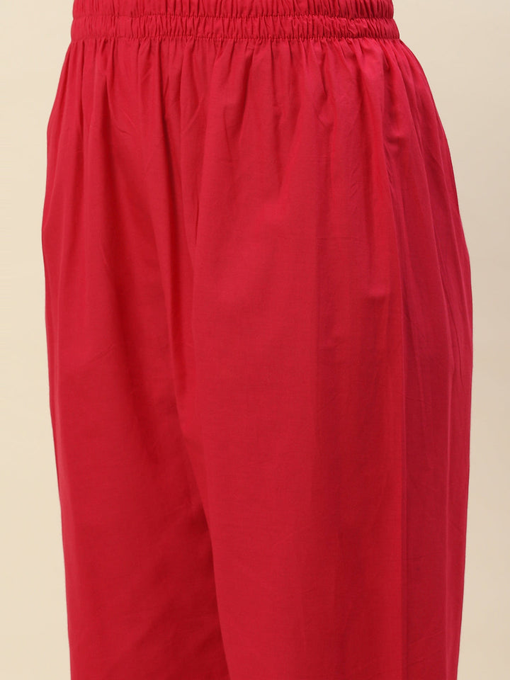 Printed Gota Work Chanderi Kurta With Pants