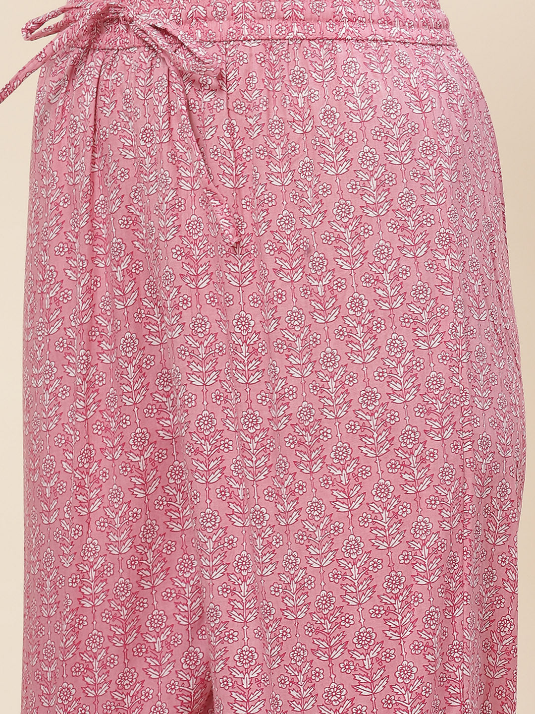 Printed Cotton Kurta With Pants