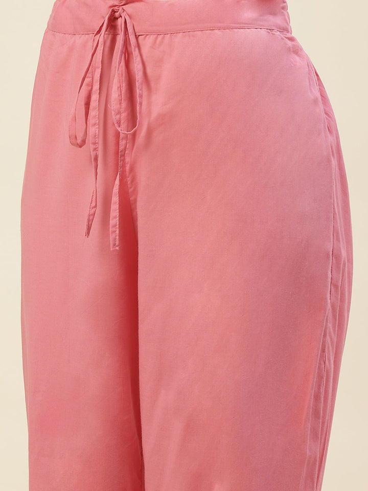Floral Printed Cotton Kurta With Pants