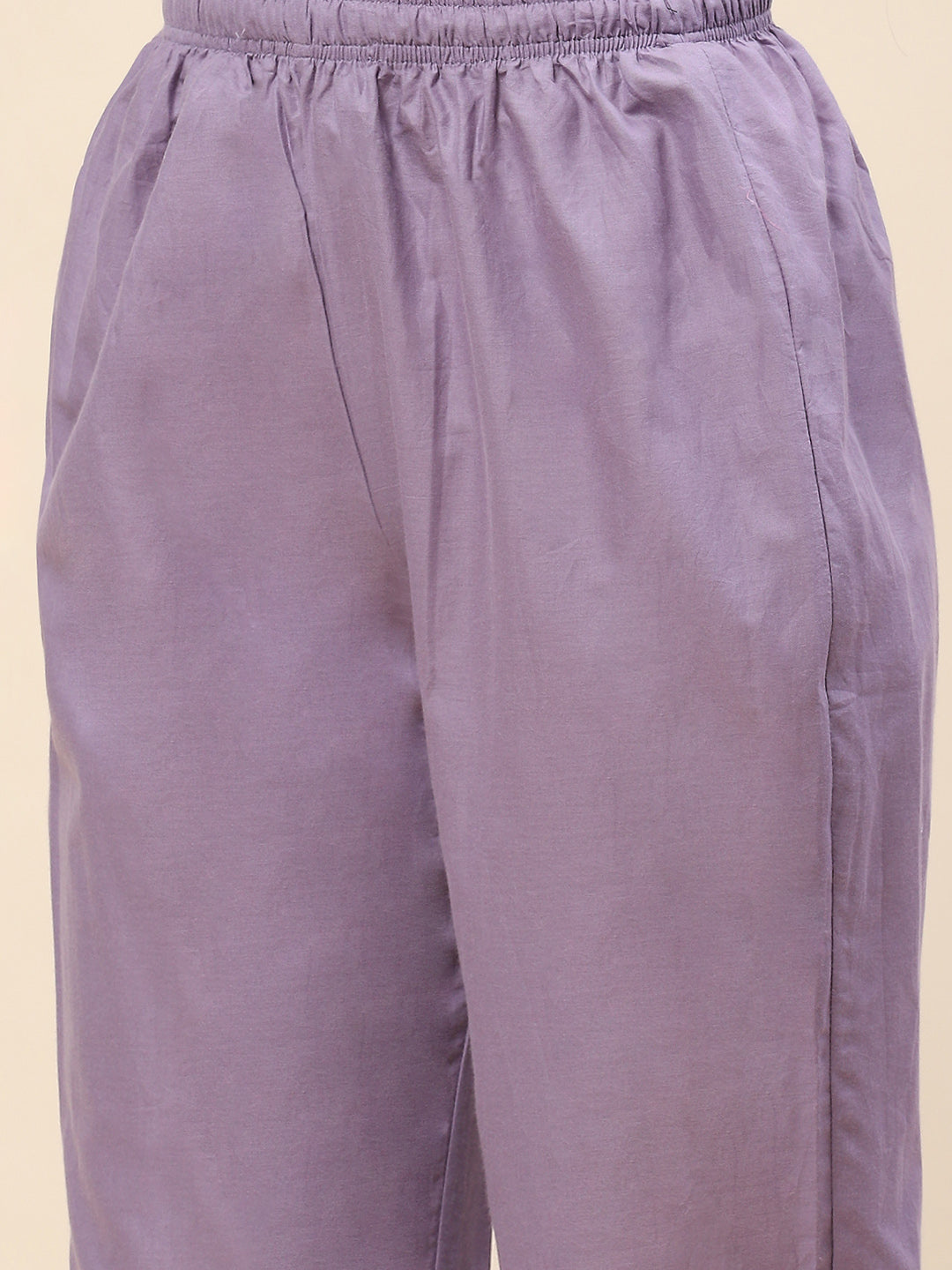 Printed Cotton Kurta With Pants &amp; Dupatta