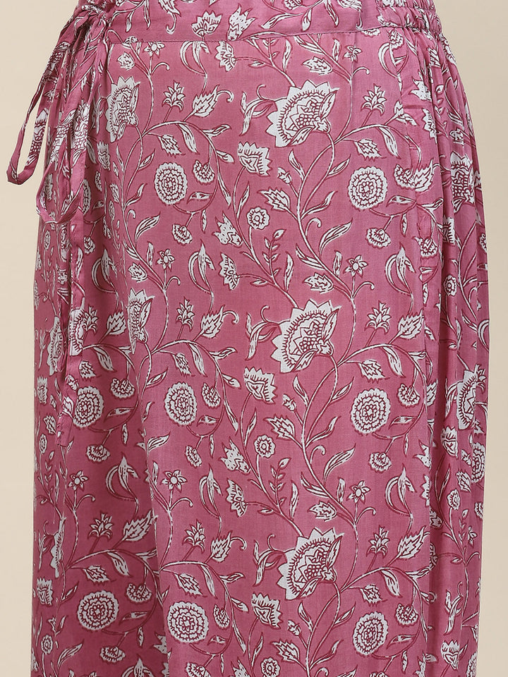 Printed Cotton Kurta With Pants