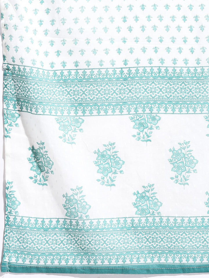 Printed Cotton Blend Kurta With Pant &amp; Dupatta