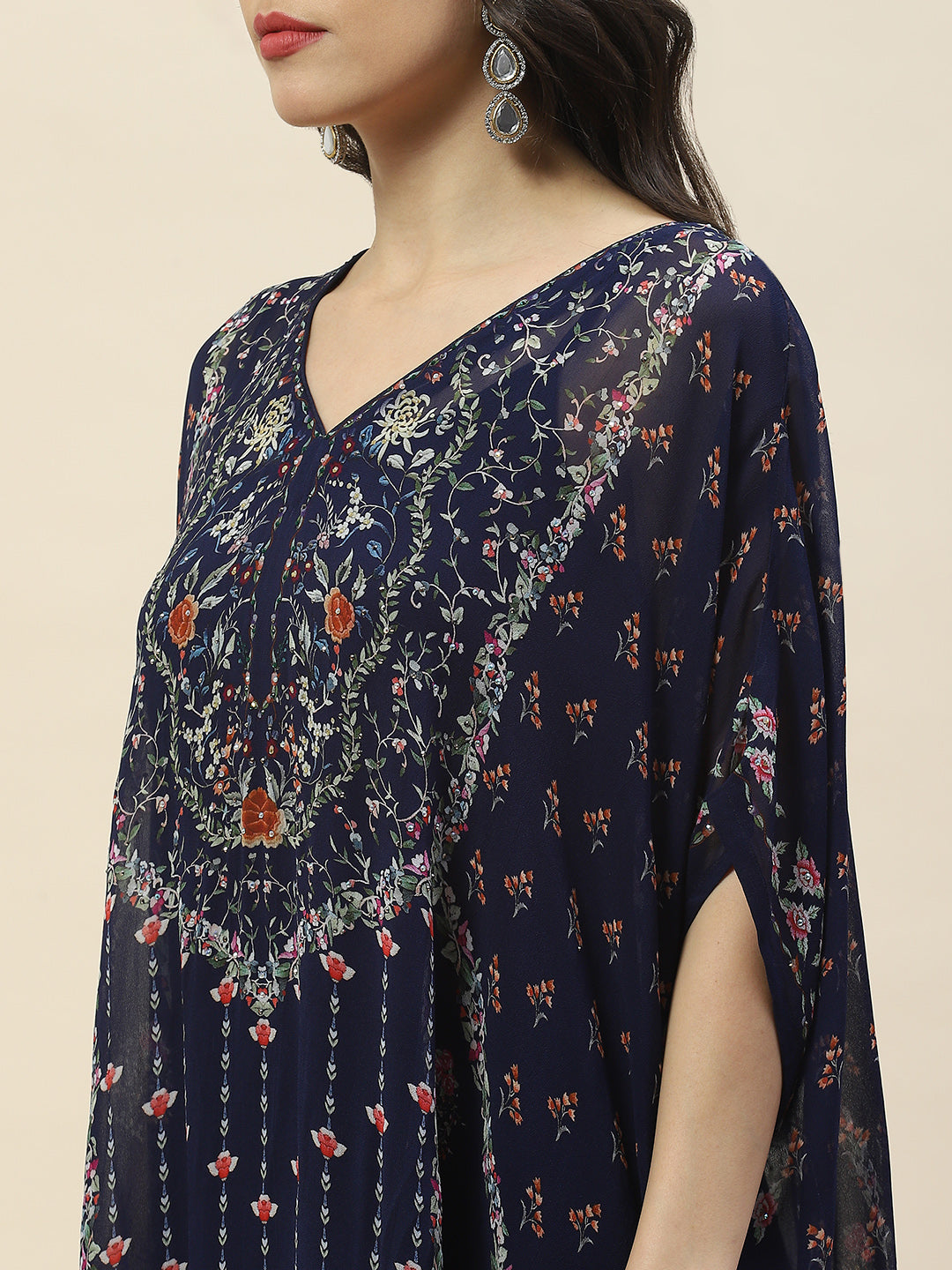 Digital Print Georgette Kaftan Kurta