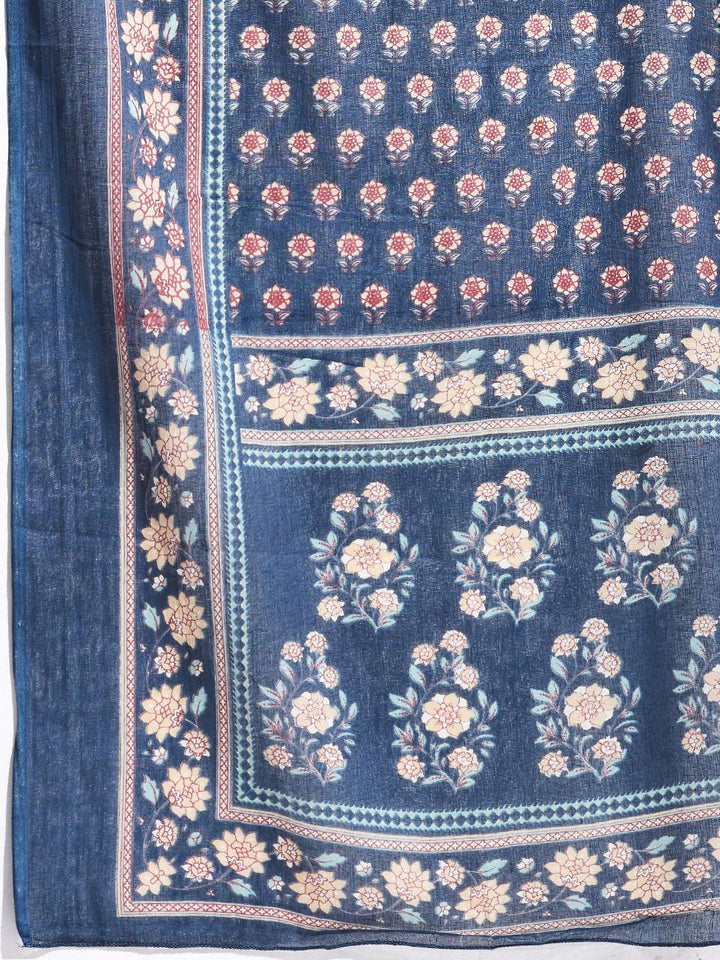 Printed Cotton Blend Kurta With Pant &amp; Dupatta