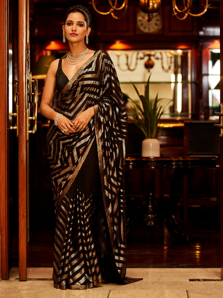 Georgette Embroidered Saree