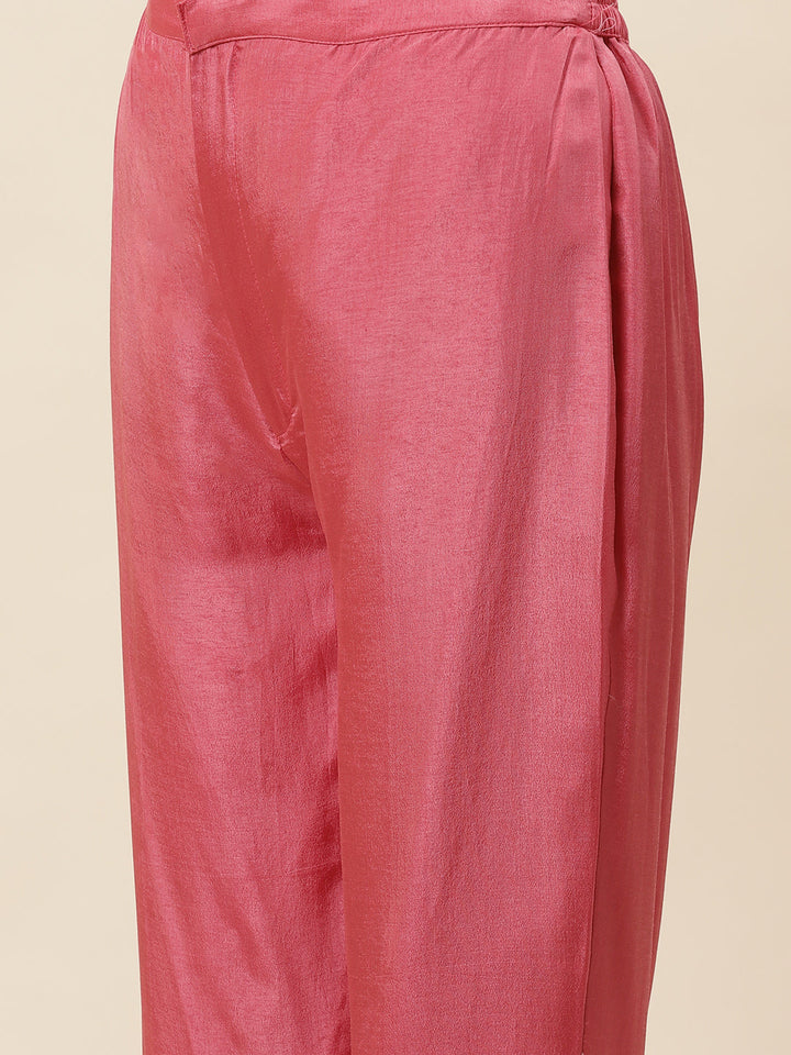 Floral Woven Handloom Kurta With Pants &amp; Dupatta