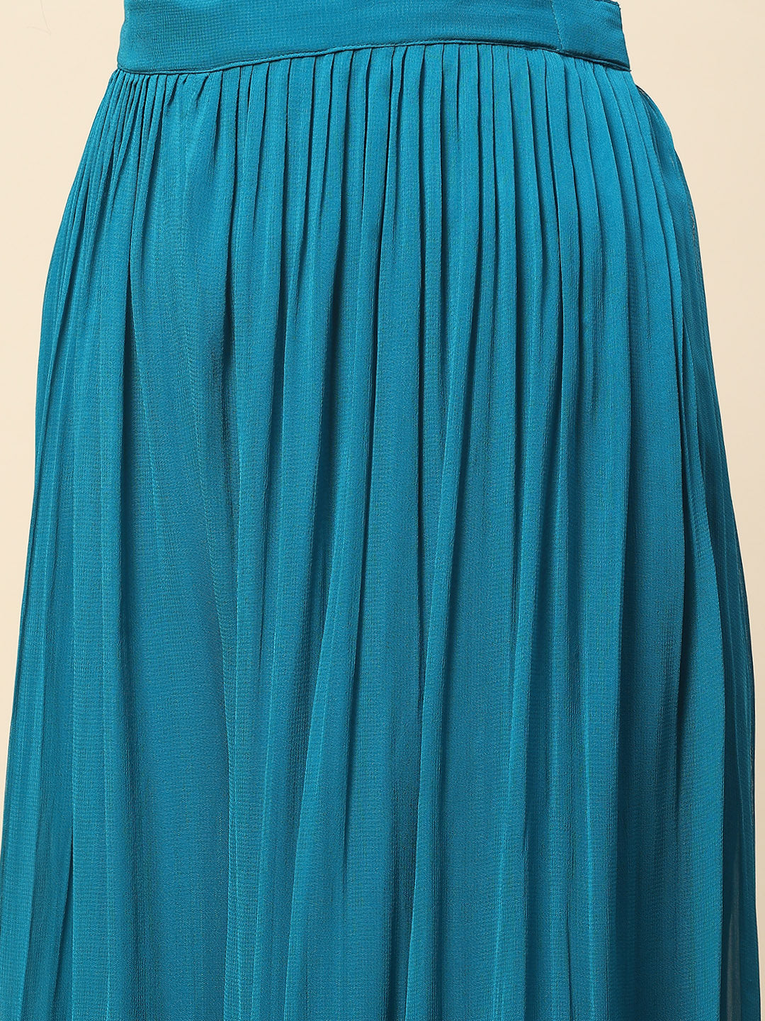Resham Booti Embroidered Georgette Kurta With Palazzo &amp; Dupatta