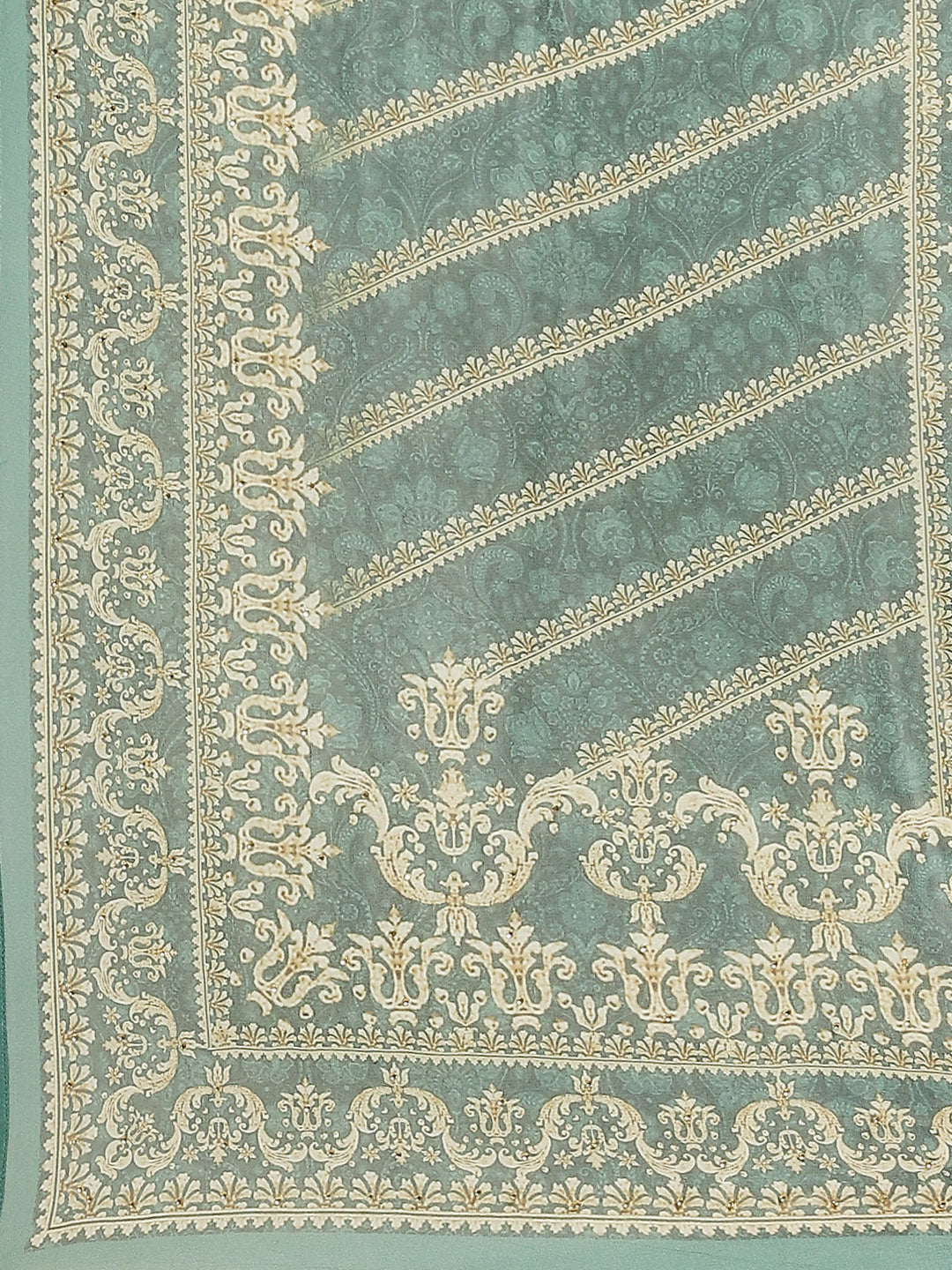 Green Digital Printed Crepe Salwaar Kameez Stitched Suit