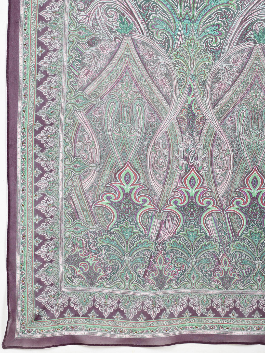 Digital Printed Crepe Kurta With Palazzo &amp; Dupatta