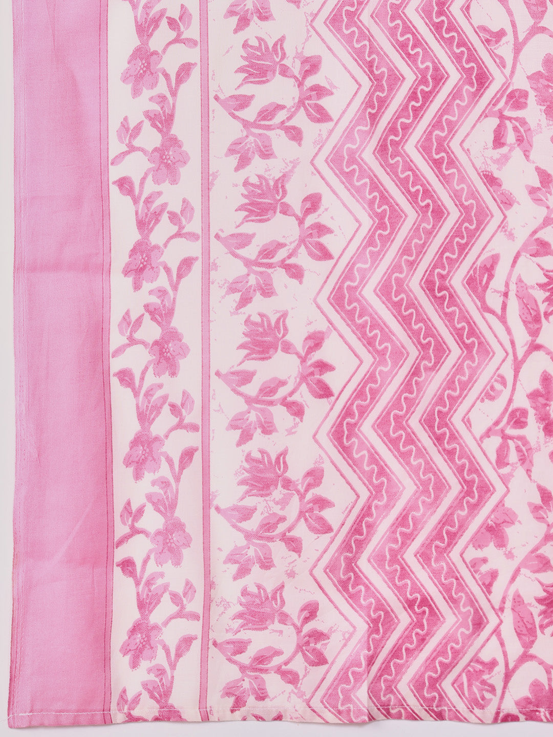 Printed Cotton Blend Kurta With Pants &amp; Dupatta