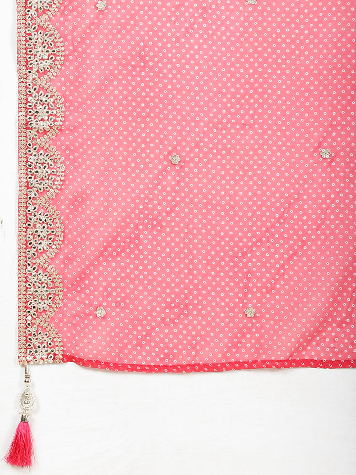 Zari Jaal Embroidered Banarsi Kurta With Pants &amp; Dupatta