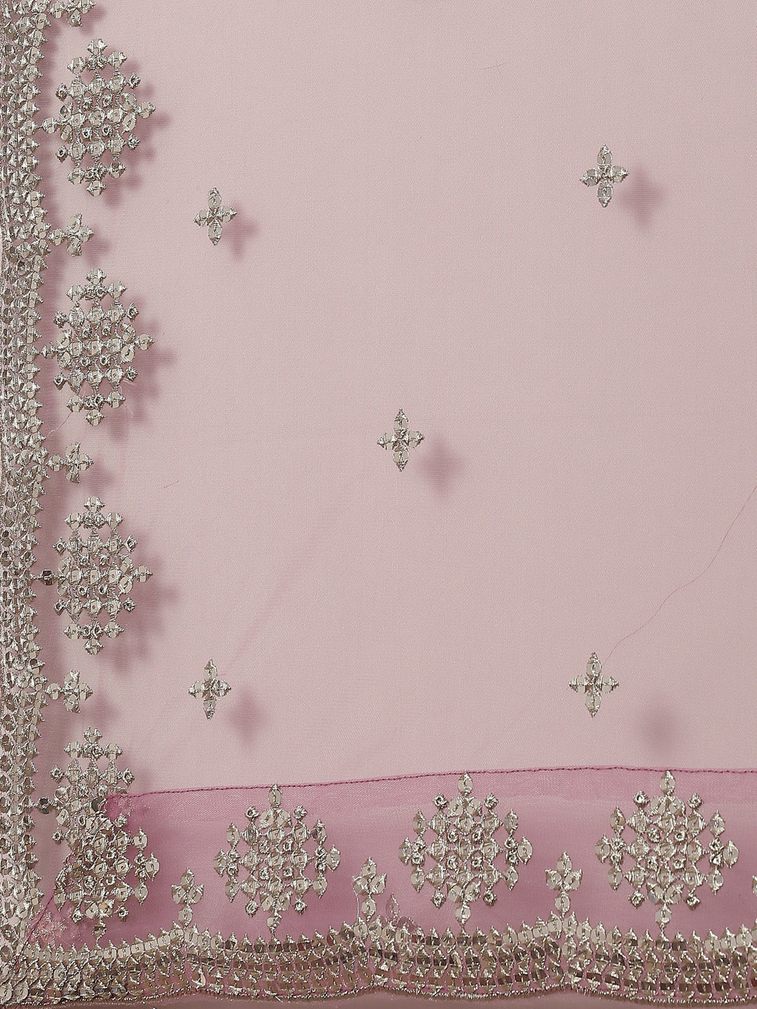 Sequin Embroidered Georgette Lehenga With Choli &amp; Net Dupatta