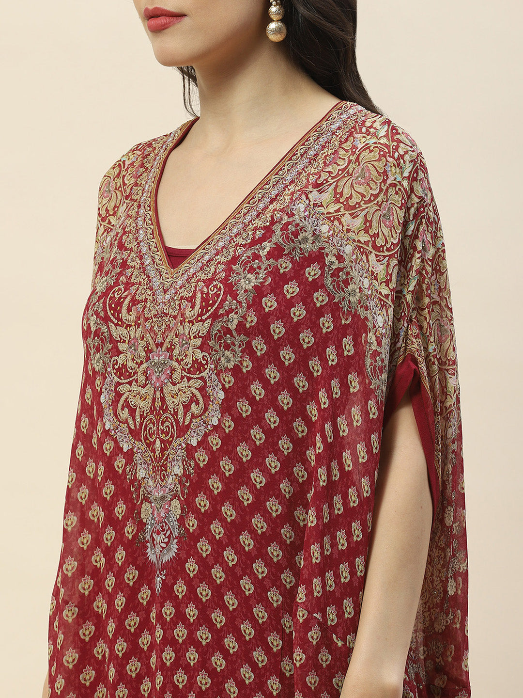 Digital Print Georgette Kaftan Kurta