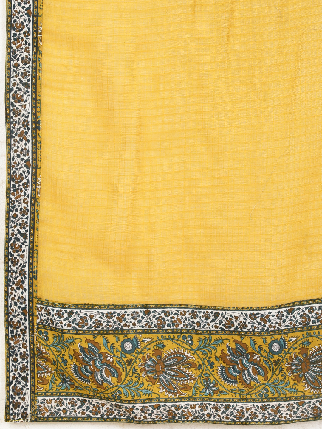 Floral Printed Cotton Kurta With Pants &amp; Dupatta