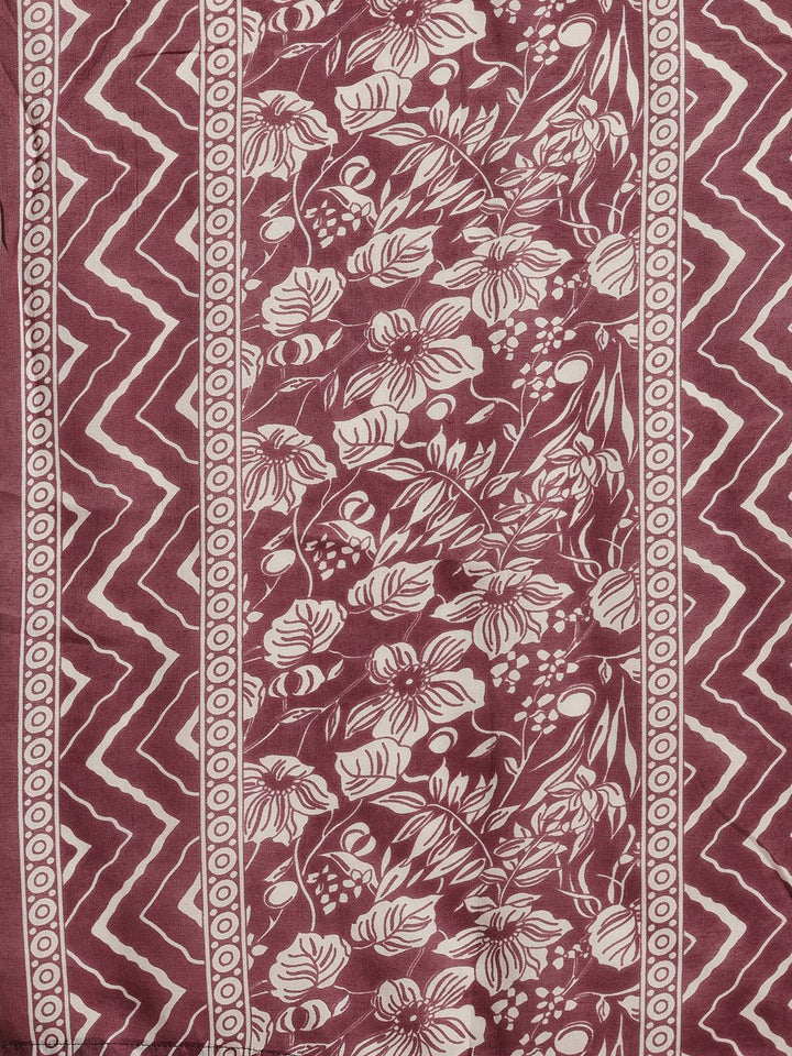Printed Cotton Kurta With Pant &amp; Dupatta